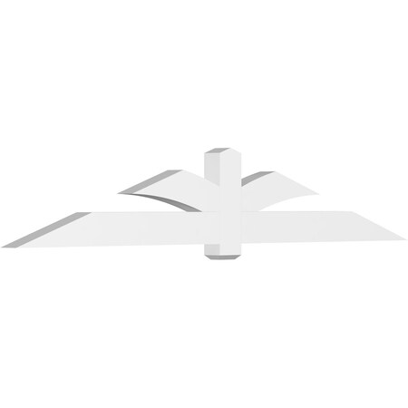 Ekena Millwork Redmond Architectural Grade PVC Gable Bracket, 108"W x 18"H x 4"D x 6"F, 4/12 Pitch GBP108X18X0406RED00